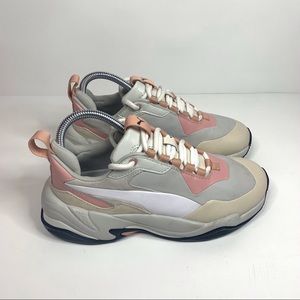Puma Peach Thunder Rive Gauche Suede Sneaker Womens Size 7 Athletic Shoe